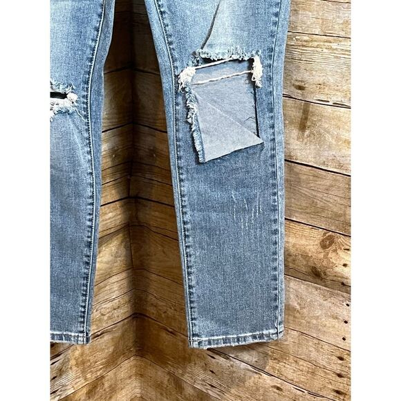 SPECIAL A JEANS HIGH RISE DISTRESSED RELAXED MEDIUM BOUTIQUE SKINNY JEANS SZ. 11 - Picture 5 of 8